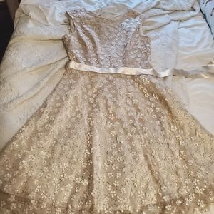 Tahari Arthur S. Levine Floral Applique Dress